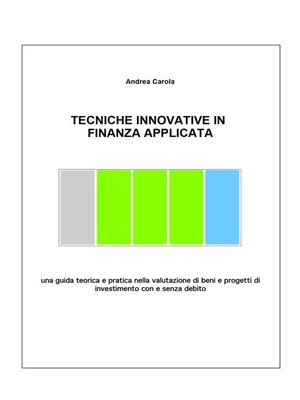 cover image of Tecniche Innovative in Finanza Applicata